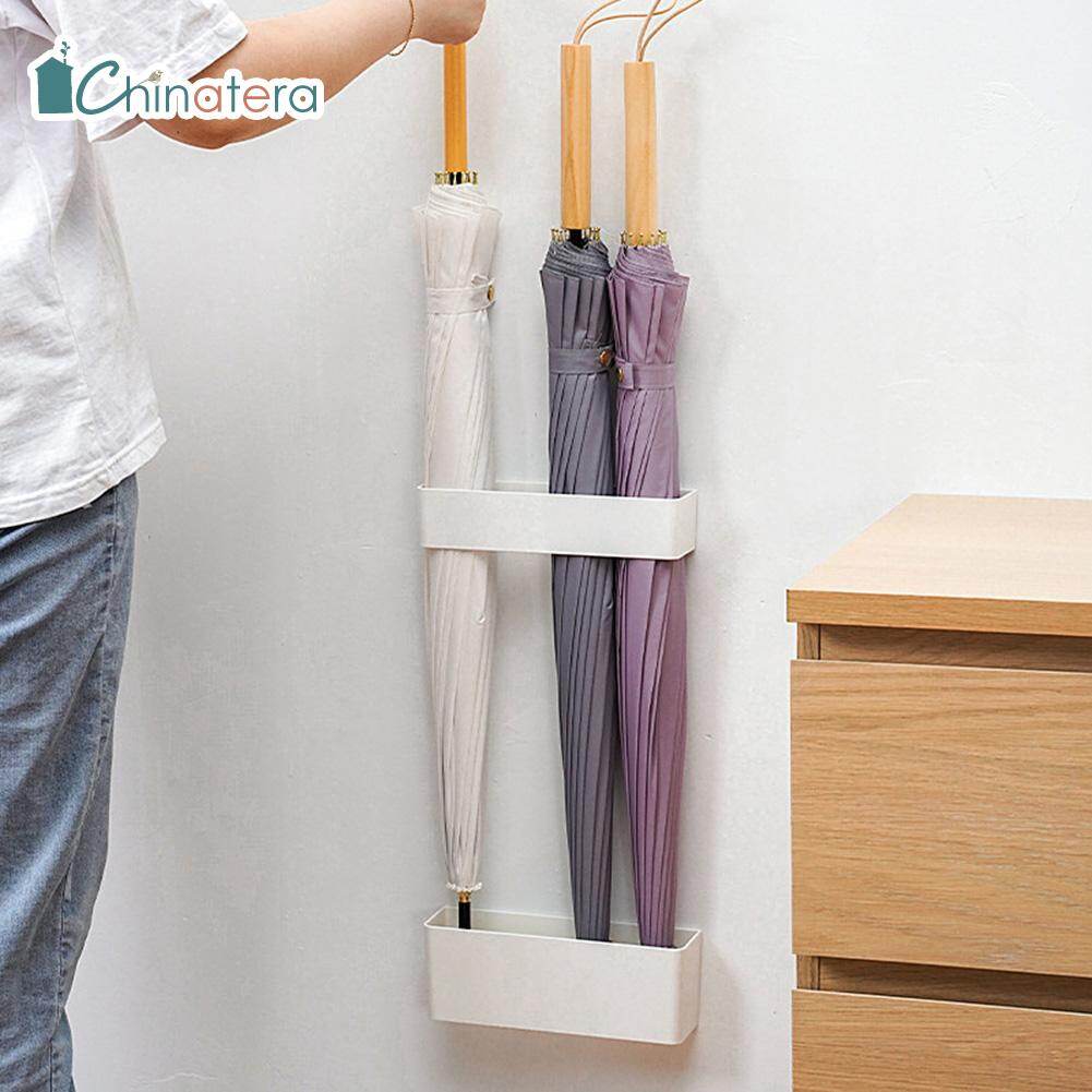 Wall Mounted Umbrella Stand Rack Umbrella Storage Holder Shelf for Home Office