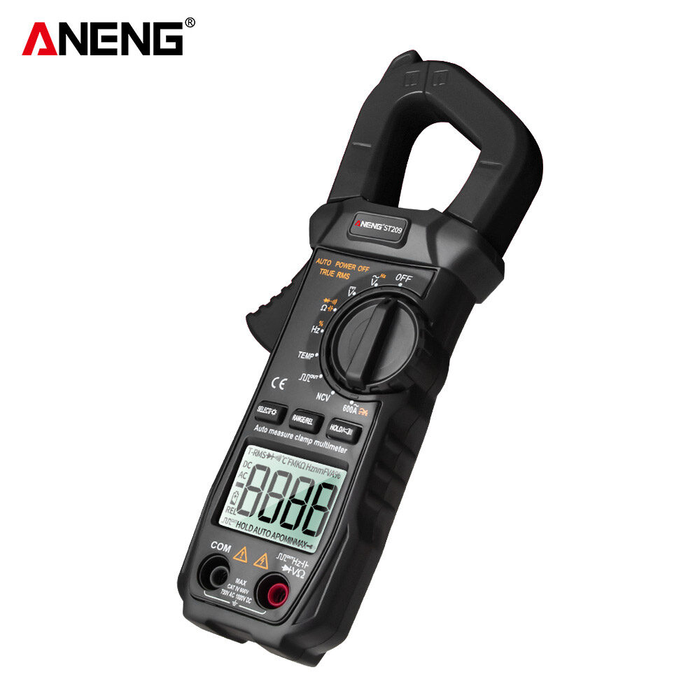 ANENG ST209 Multimeter Clamp Meter Digital 6000 Counts True RMS Amp DC/AC Current Clamp Tester Meters Voltmeter Auto Ranging LCD Display