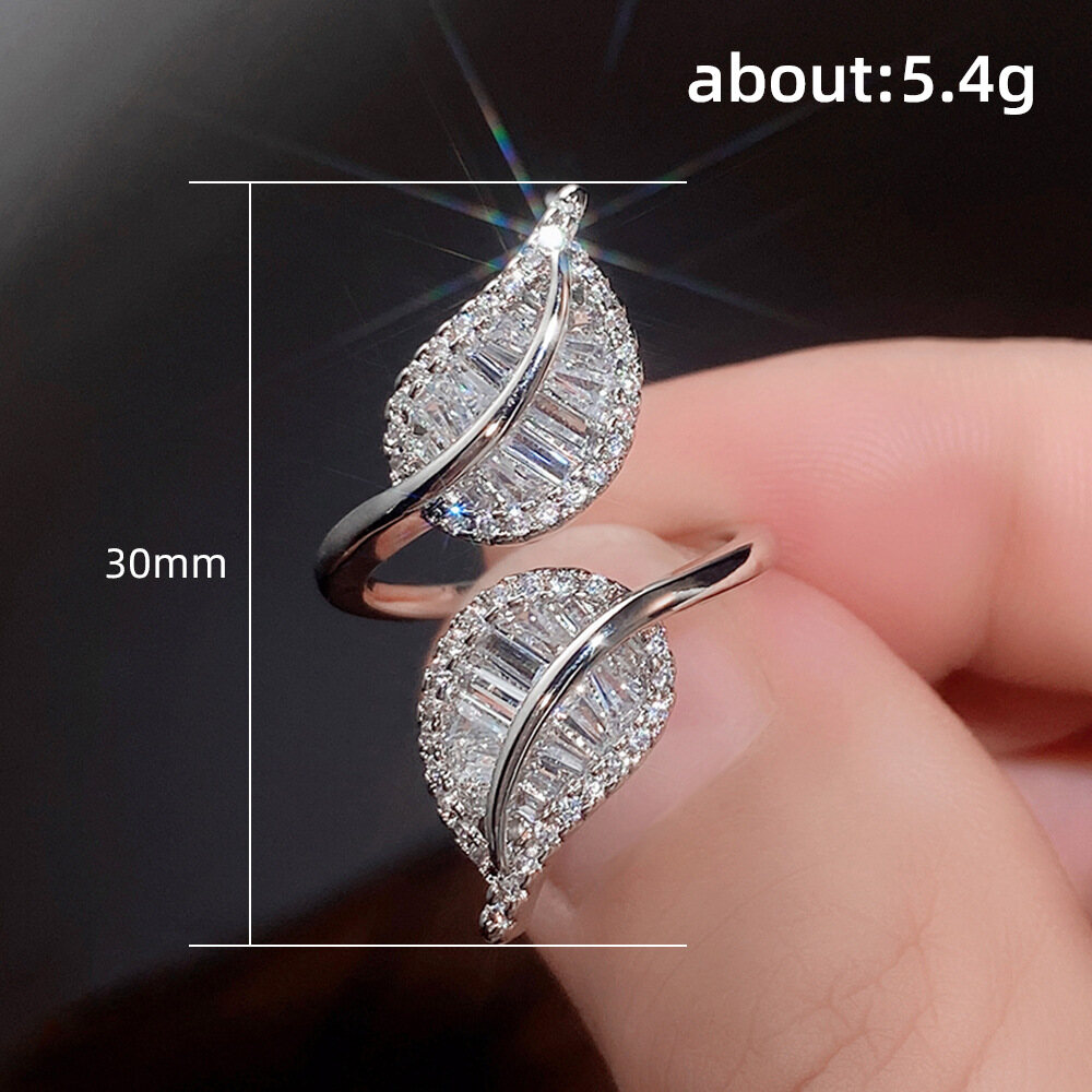 Open Ring Women's Micro Set Zircon Super Sparkling Exquisite Jewelry
