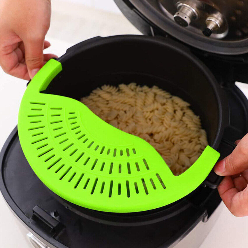 Giá Lọc Nhà Bếp, Silicone Lọc Thực Phẩm Không Cần Tay, Nồi Bếp Lọc Cho Thịt Bò, Mì Ống, Mì Spaghetti Và Tất Cả Các Loại Nồi