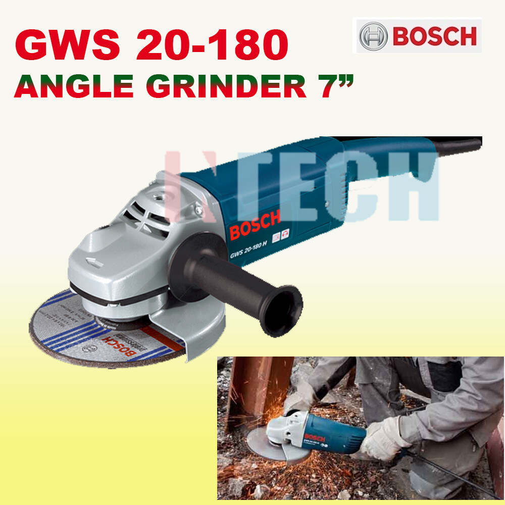 BOSCH GWS20180 7" CORDED ANGLE GRINDER (GWS20180) Lazada