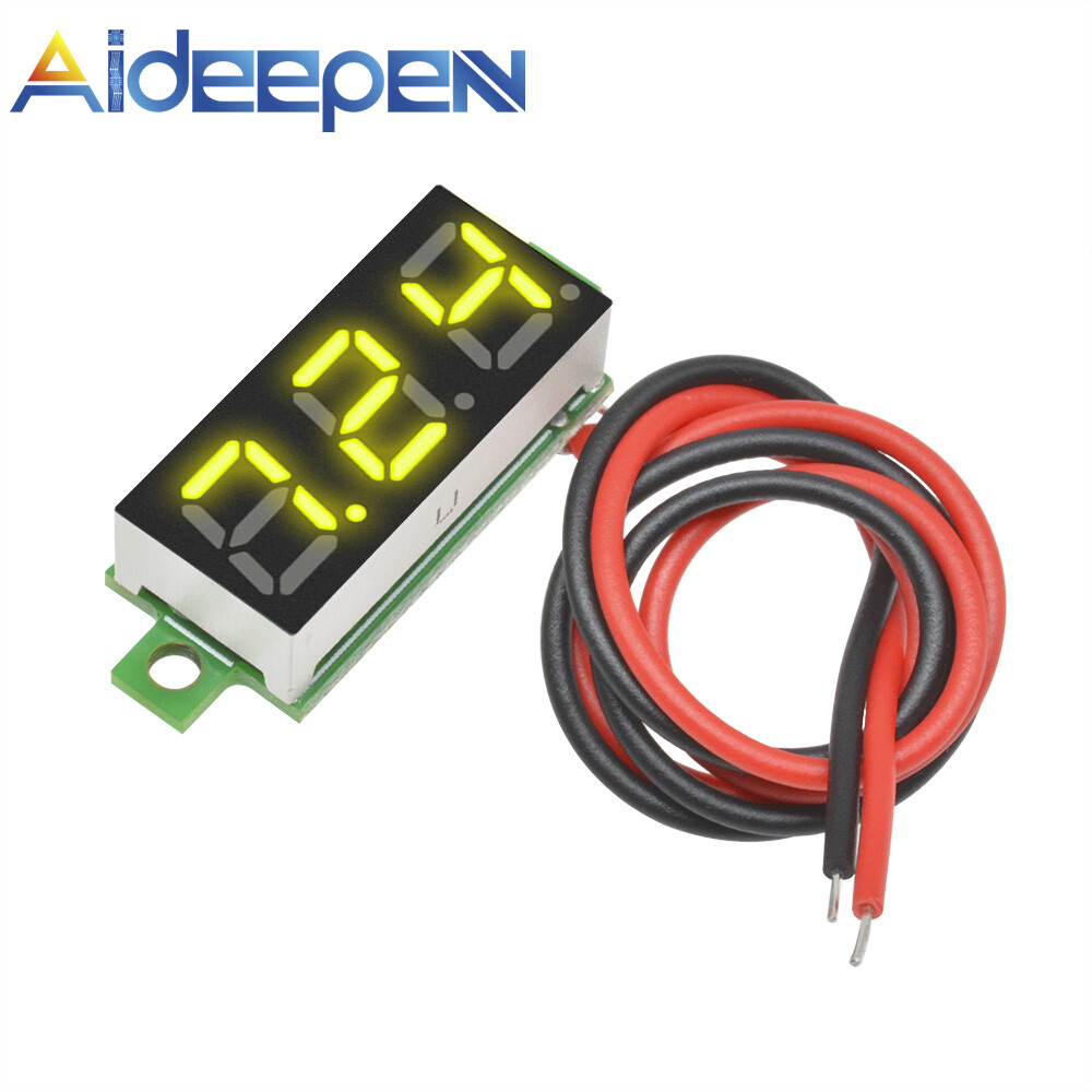 Original aideepen voltage tester, 2.5v-30v mini digital dc voltmeter with 0.28 inch led display