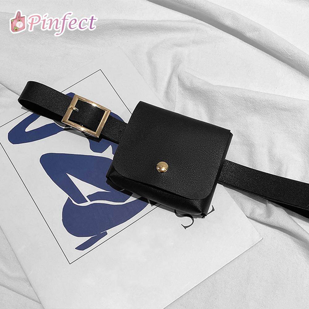 [Pinfect] Retro Zebra Animal Pattern Casual Waist Bag Women PU Leather Fanny Belt Pack Female Square Chest Bag Mini Pouch Money Purse