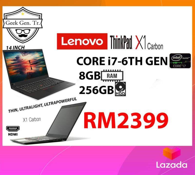 LENOVO ThinkPad X1 Carbon GEN 4 INTEL CORE i7-6TH GEN (2.80GHZ) 8GB RAM 256GB SSD 14 INCH Malaysia