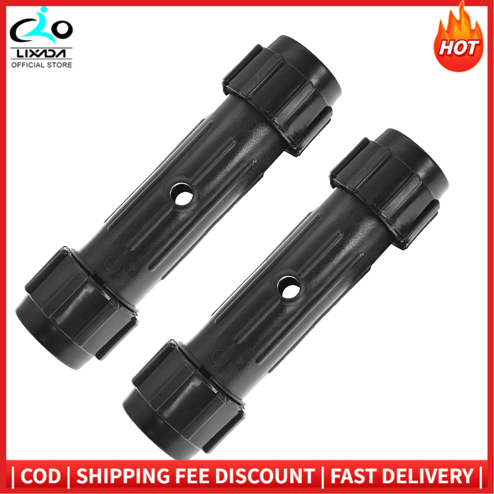 2 Pcs Paddle Connector Black Screwed Joint Fits for Kayak Canoe Stand Up Paddle