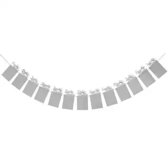Y 12 Months Photo Frame Banner First Happy Birthday Decorations
