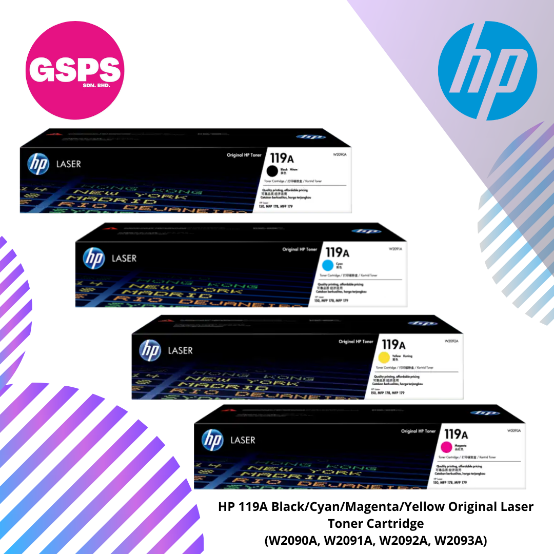 Hp A Black Cyan Magenta Yellow Original Laser Toner Cartridge W A W A W A