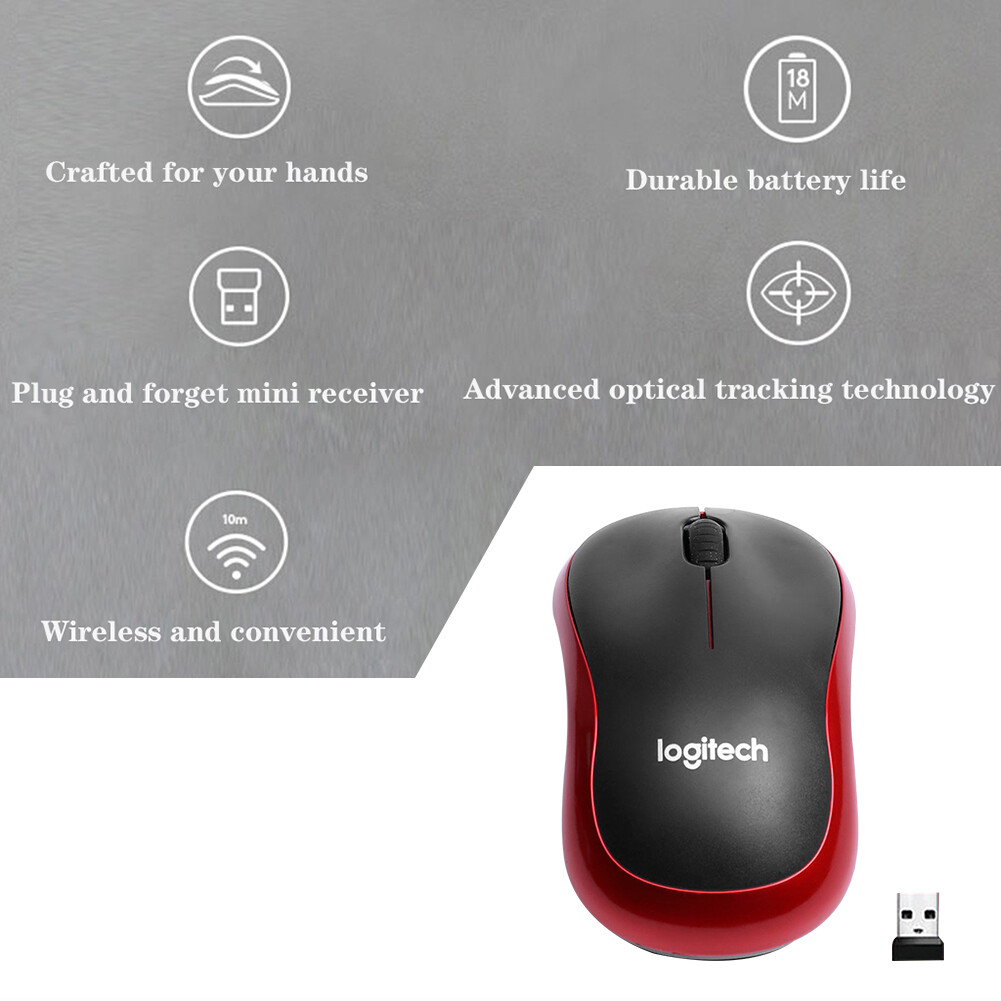 Chuột Không Dây M185 2.4 GHz Chuột Quang Chơi Game 3 Nút DPI 1000