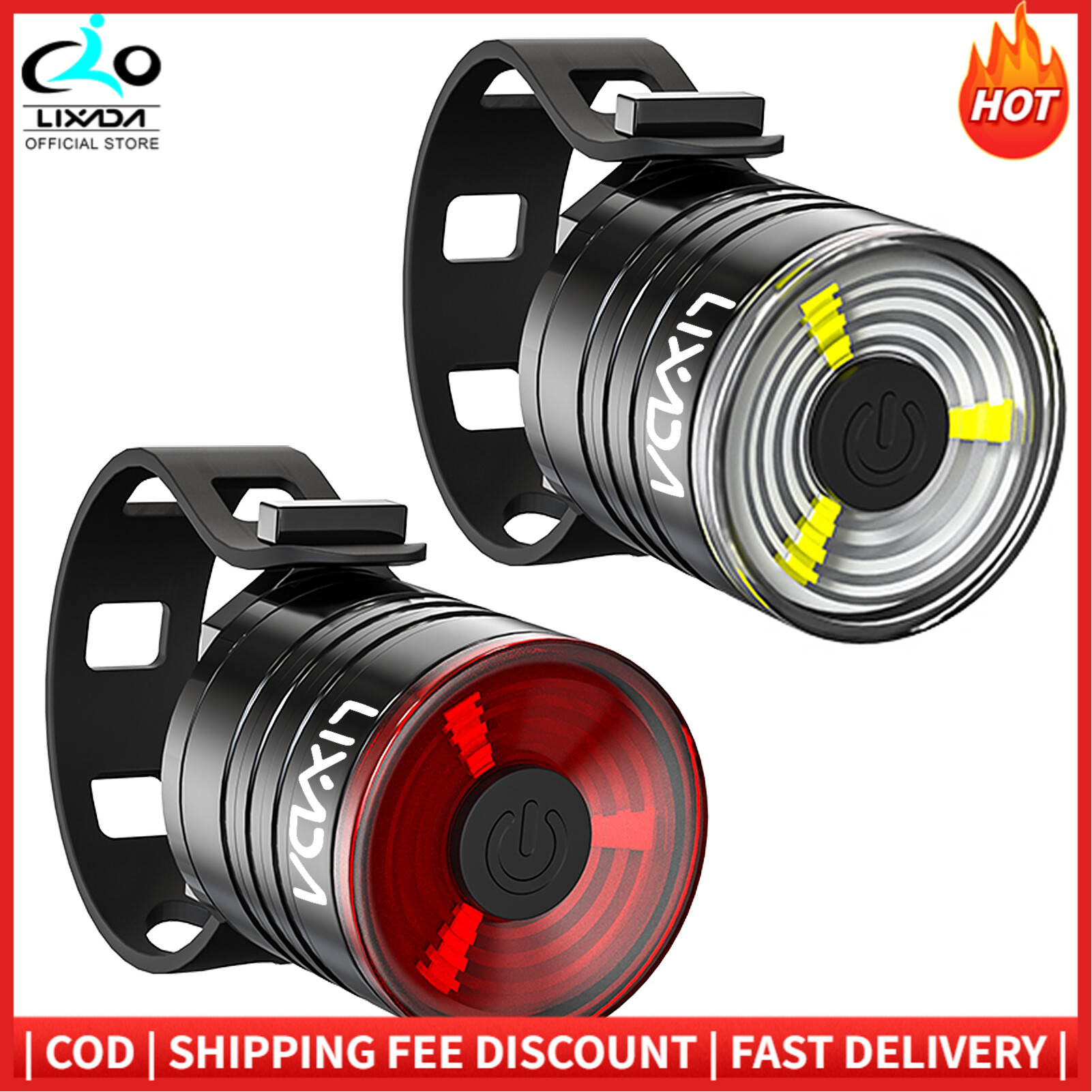 Bike Light Bicycle Headlight Tail Light Waterproof Cycling Handlebar Light Front Light Rear Bright Light