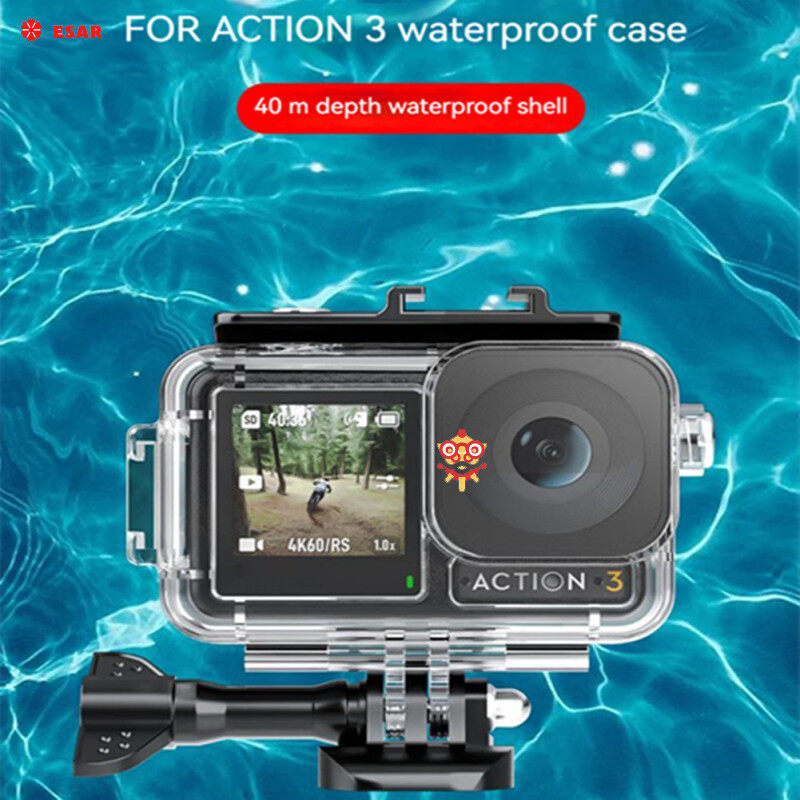 40m Underwater Deep Diving Case Protective Housing Waterproof Shell Compatible For Dji Action 3 Osmo Camera Accessories