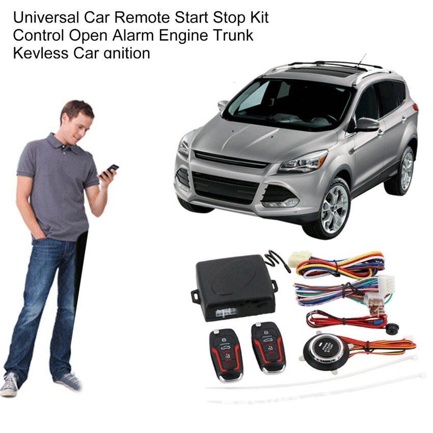 Universal Car Remote Start Stop Kit Control Open Alarm Engine Trunk Keyless Car Gnition
