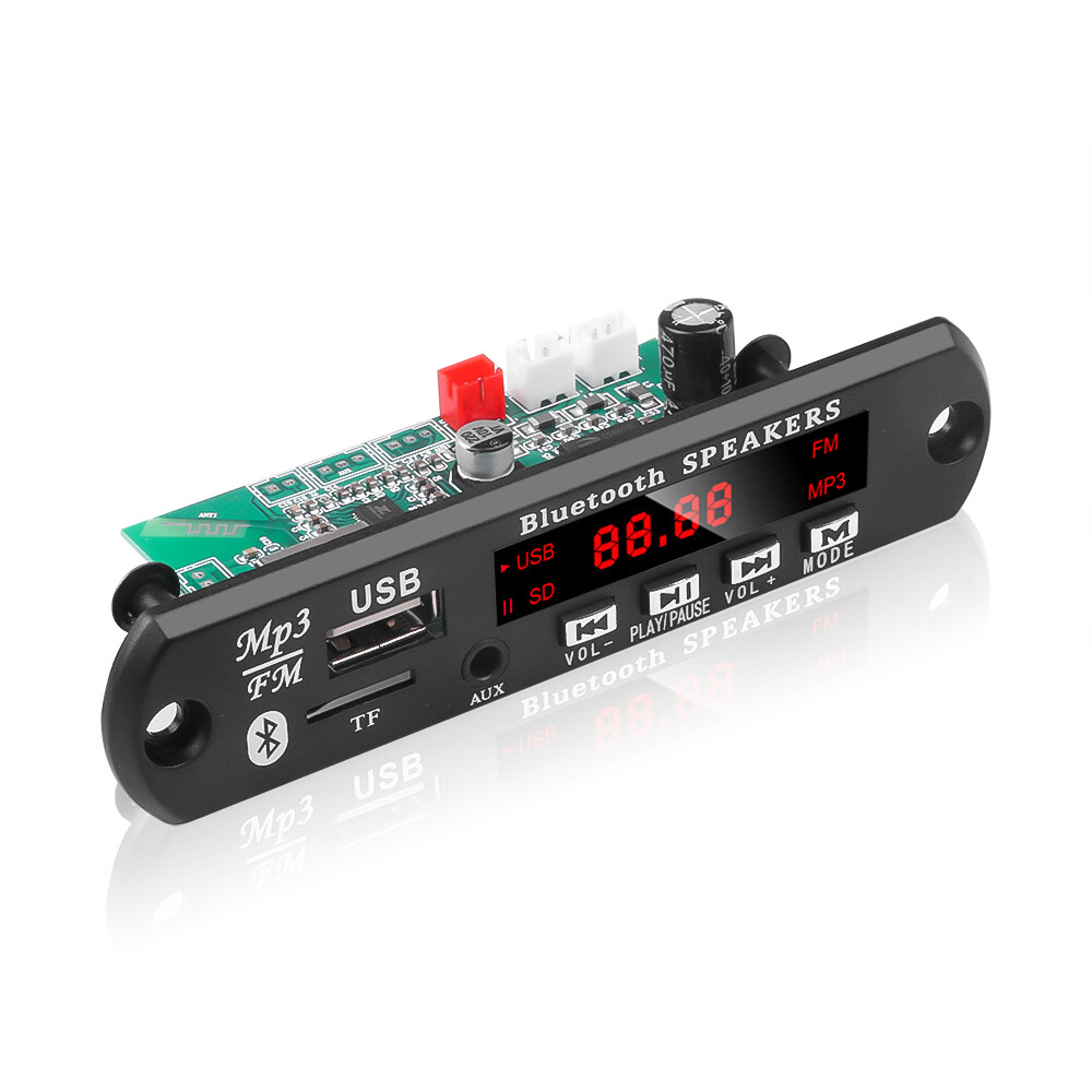 KEBIDU Bo Mạch Giải Mã Bluetooth 5.0 DC 12V Máy Phát Âm Thanh MP3 WMA Không Dây Hỗ Trợ Ghi Âm FM TF Radio Mô-đun Giải Mã Đầu Vào Đầu Vào AUX