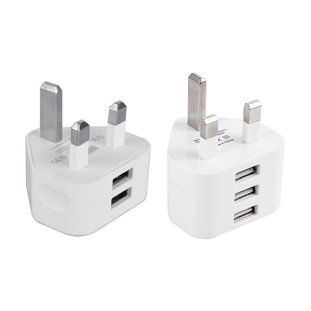 1pcs uk plug wall 3 pin plug adaptor charger with 1/2/3 usb ports travel charging mains wall ac multi power adapter accessories