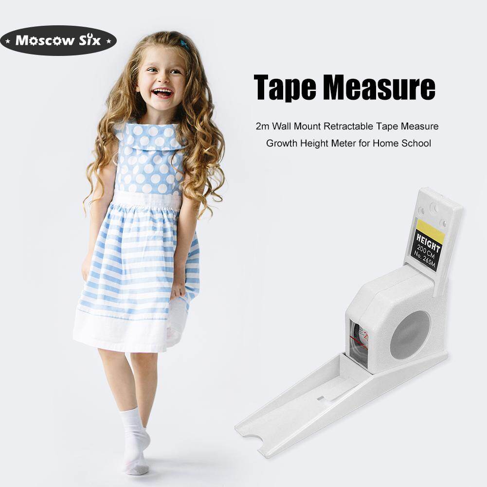 [Moscow Six] ♬ 2m Growth Altimeter Wall Mounted Retractable Tape Measure Portable Height Meter Measuring Tool