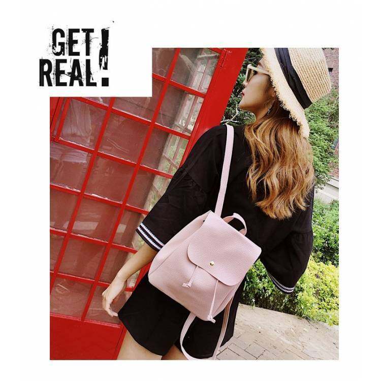 NIDALE✨ 【Free Shipping Miễn phí vận chuyển】Ba Lô Họa Tiết Da Mềm Ba Lô Nhỏ Thường Ngày Hàn Quốc Cho Nữ Túi Sinh Viên Đa Năng Xu Hướng Đường Phố Mới 2019🌸