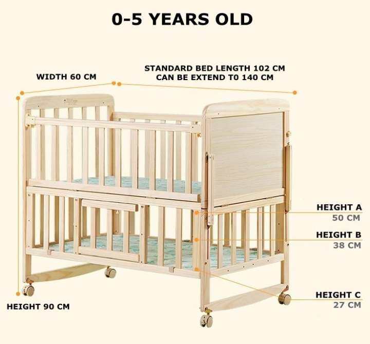 length of a cot bed