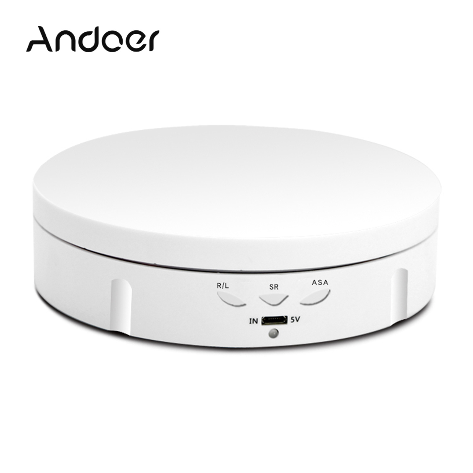 360° Electric Rotating Turntable USB Charging Rotating Display Stand 3 Speed Adjustable for Photography Display Jewelry Watch Collectibles