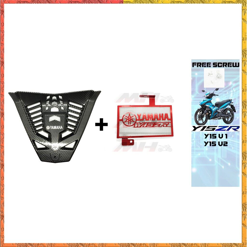 YAMAHA Y15 ENGINE COVER RADIATOR COVER COOLANT COVER SET CARBON Y15 V1 ...