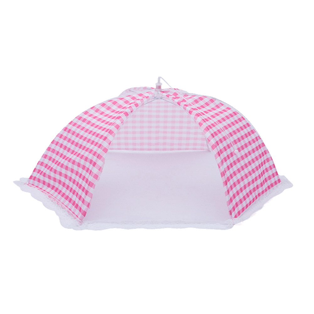 Terylin foldable square grid film dustproof table food cover anti-fly kitchen tools