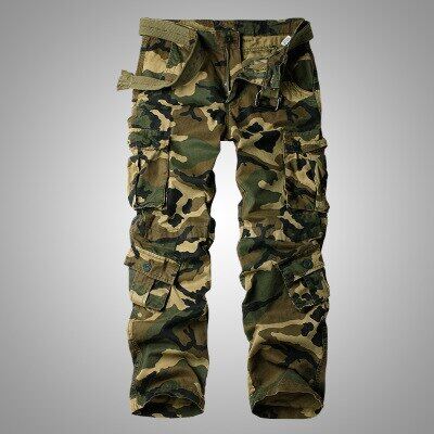 8 Pockets Military Red Black Cargo Pants Men Cotton Trousers Baggy Camouflage Tactical Pants Men Casual Size 38 44 Overalls X-PANTS