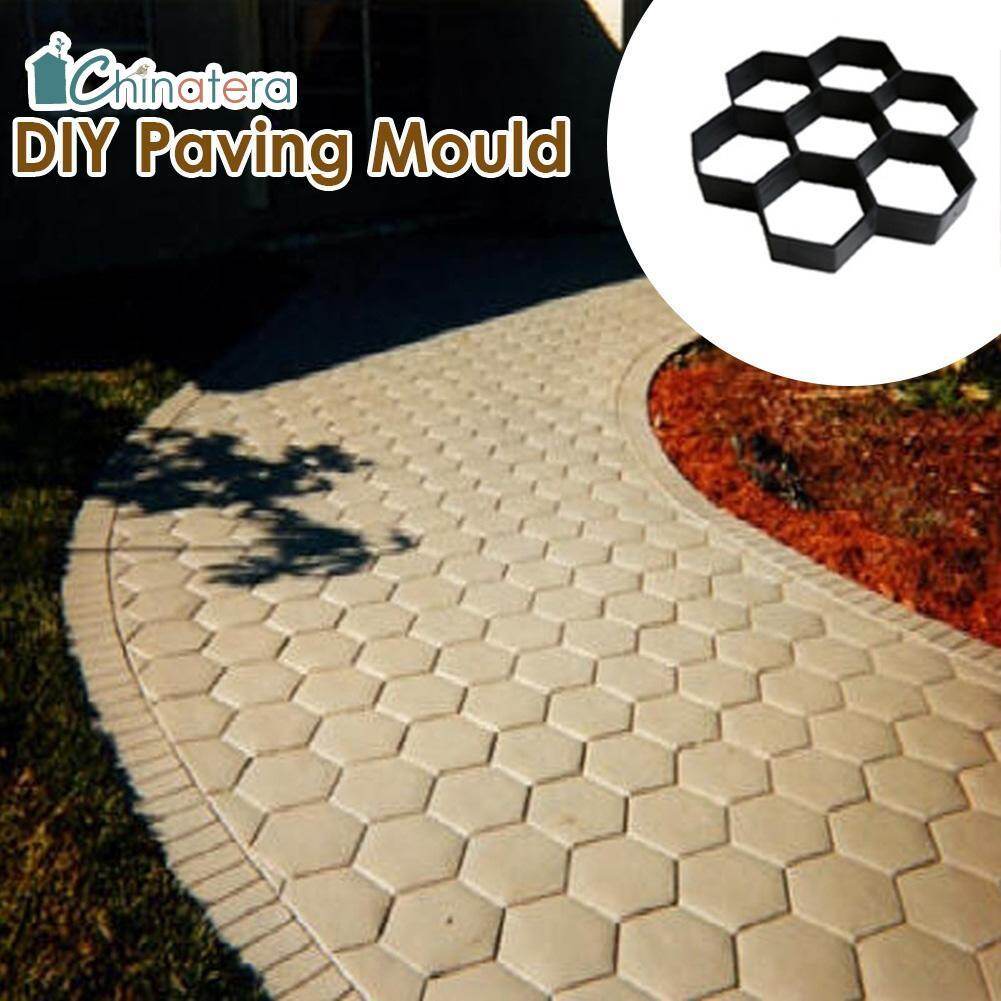 [Chinatera] Reusable Garden Pavement Mold Garden Walk Pavement Concrete Mould DIY Manually Paving Cement Brick Path Maker Road Concrete Molds