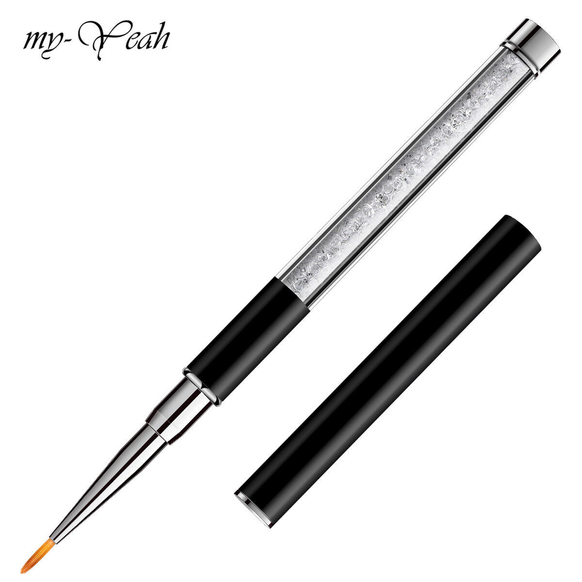 myyeah French Stripes Nail Art Liner Brush Flower Leaves Drawing Painting Pen UV Gel Rhinestone Handle DIY Manicure Tool