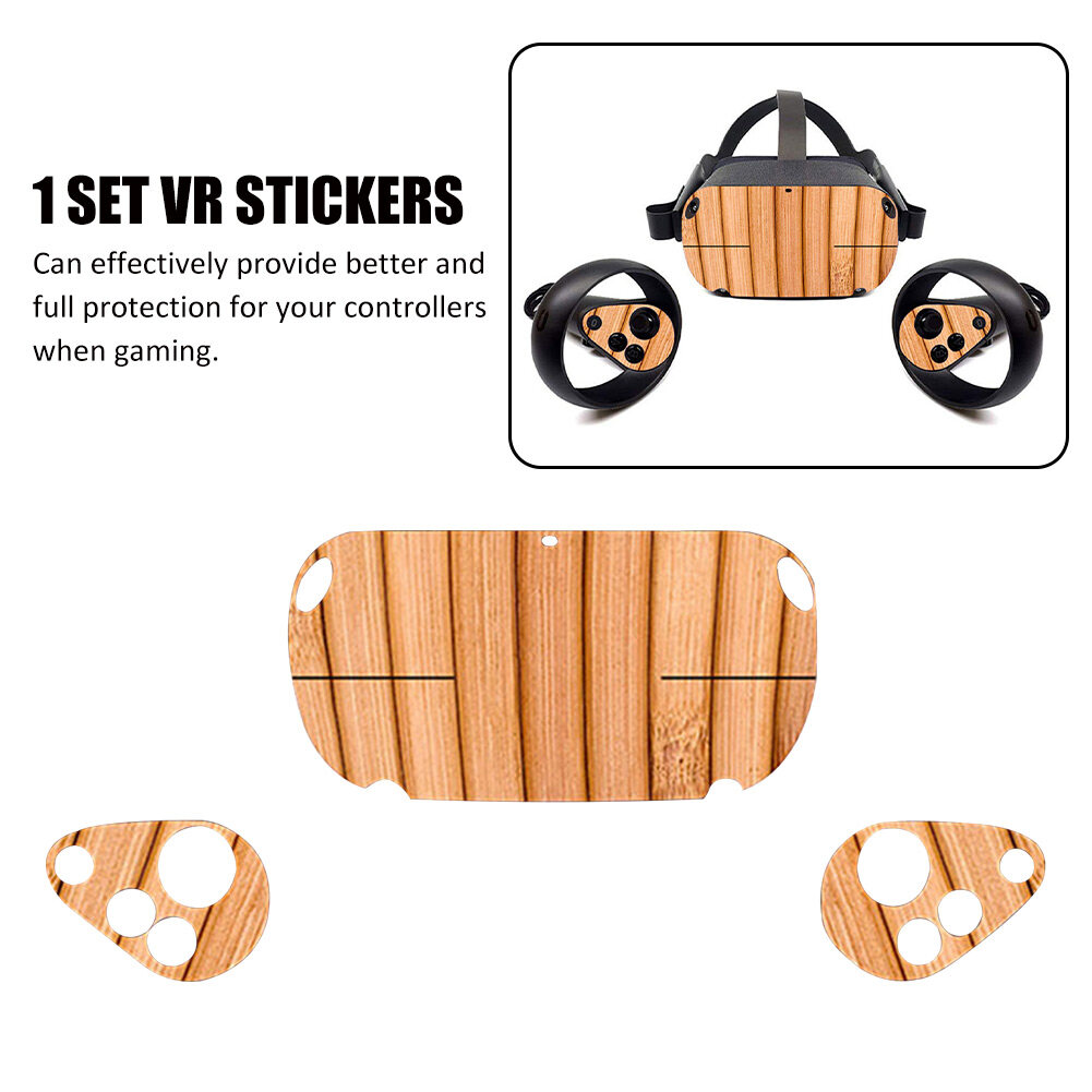 Controller เกมพีวีซีอุปกรณ์เสริมพิมพ์ VR ชุดสติกเกอร์ทนทานไม่ลื่นติดตั้งง่าย Anti Scratch Multifunction ทนต่อการสึกหรอสำหรับ Oculus Quest 1