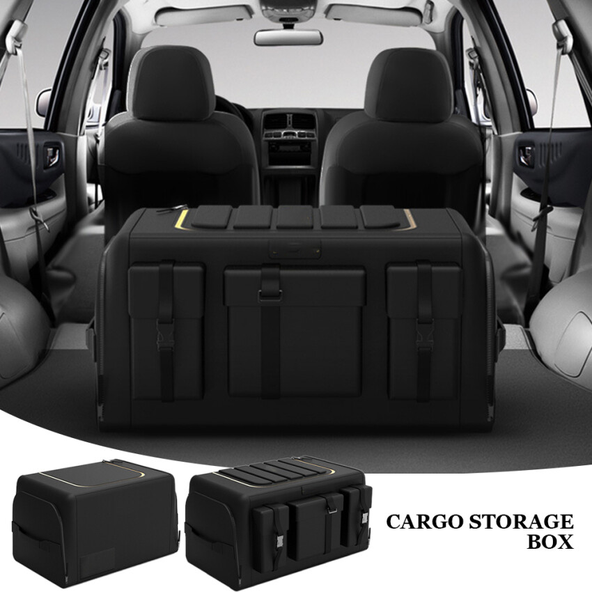 【Trong kho】1pc 30/50L Cái Xếp Đồ Xe Hơi Có Thể Gập Lại, Túi Đựng Cốp Xe, Phụ Kiện Xe Hơi Tổ Chức Đựng Xe Hơi Di Động Màu Đen Hộp Cốp Xe Tải Ô Tô Hộp
