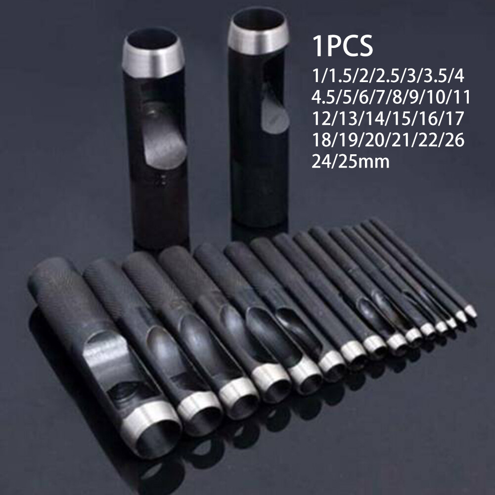 1-25mm Sharp Hollow Hole Round Punch Tool For Leather/paper/plastic/cork/belt