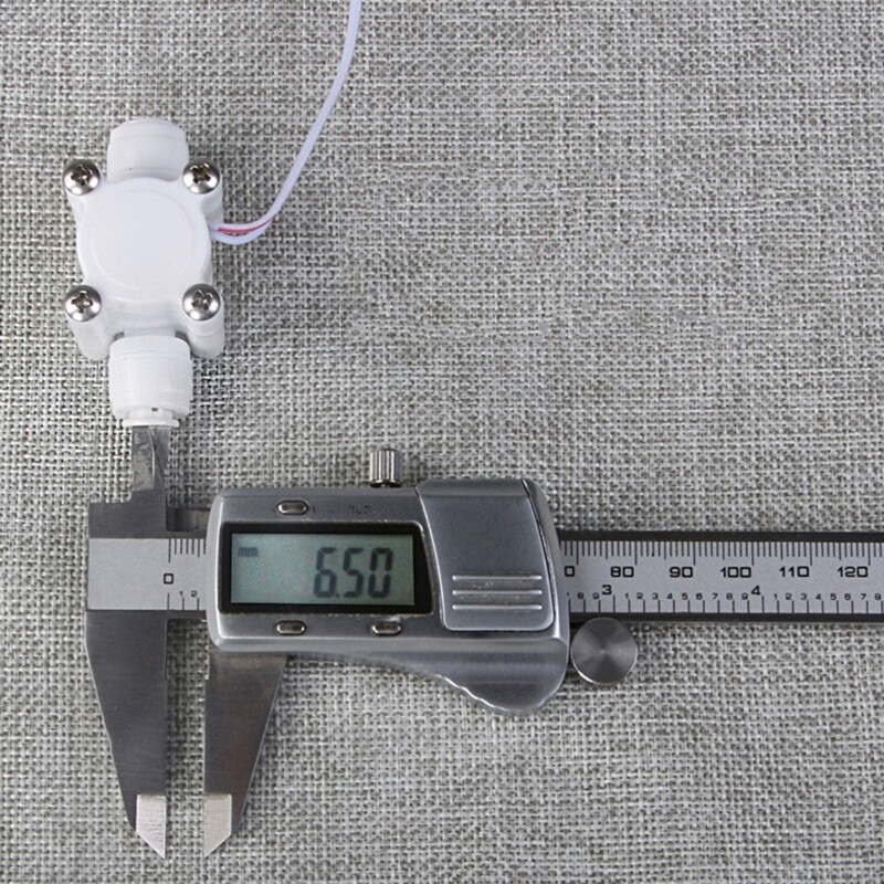 2 Points 1/4" Quick Plug Liquid Water Flow Sensor Water Flow Switch Control Flowmeter Counter 300ml/Min
