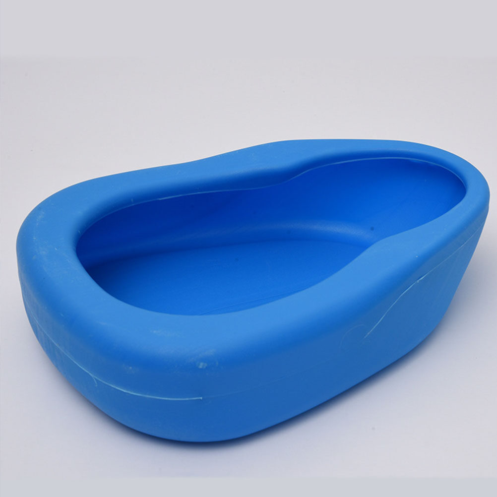 Portable Bed Urinal Hospital Plastic Bedpan for Bedridden Patient (Blue