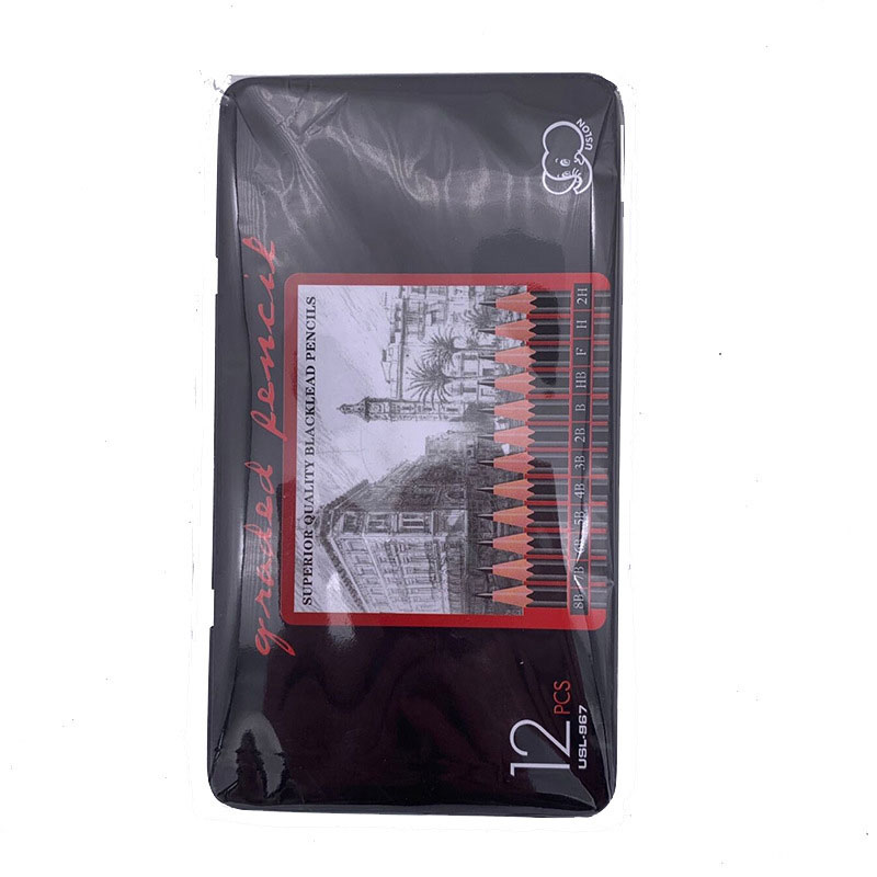 Cái/lốc 12 cây Bút chì vẽ 2h-8b graphite Bút chì- INTL