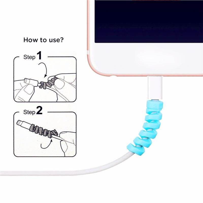 [Allmobiles] 6 Miếng Bảo Vệ Dây Cáp Sạc USB Tương Thích Với iPhone Lightning