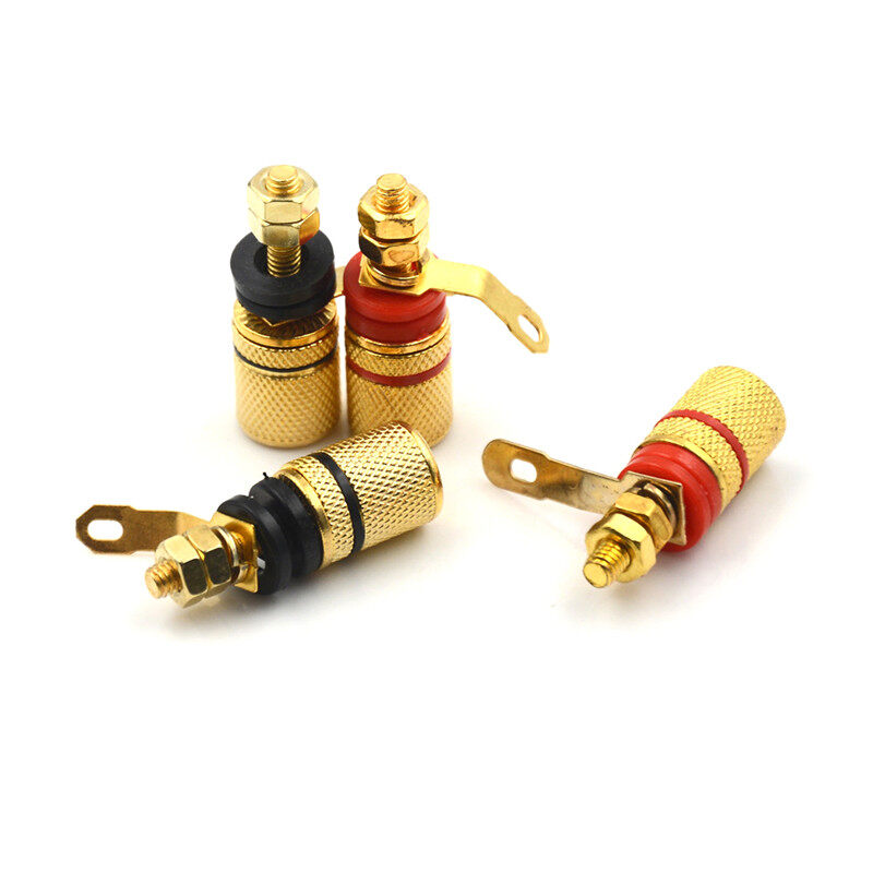 EVAN  4pcs/lot 4mm Banana Plug Binding Post Loudspeaker Power Socket Terminals