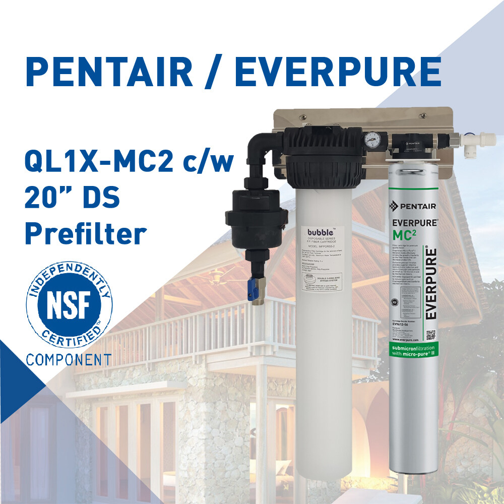 PENTAIR EVERPURE DS2MLMC2 QL1X Manifold MC2 Cartridge Water Filter