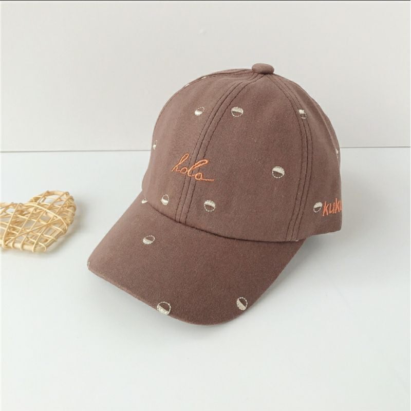 Junyeh Embroidered Lola Baby Boys Hats Cotton Longbrimmed Cap For Kids