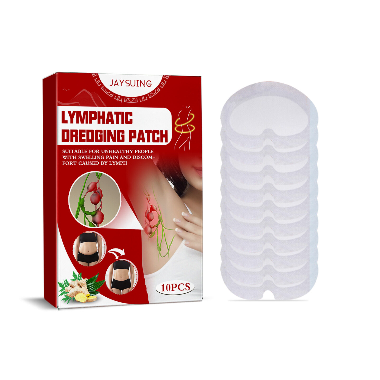 Jaysuing Body Lymphatic Dredging Stickers Relieve Lymphatic Underarm