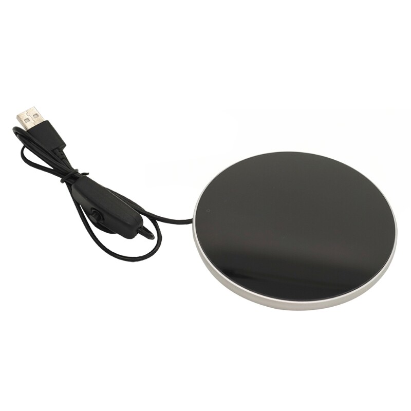 USB Cup Mug Warmer With indicator light and switch, USB Cup Heater USB Coaster Warmer Beverage Heater for Home Office