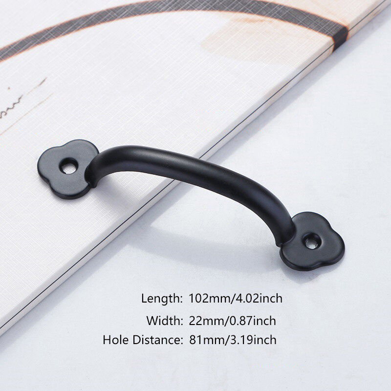 p5u7 1PC Kitchen Cupboard Handle Door Handles Zinc Alloy Drawer Pulls Cabinet Knobs Hardware Home Decor Black Furniture