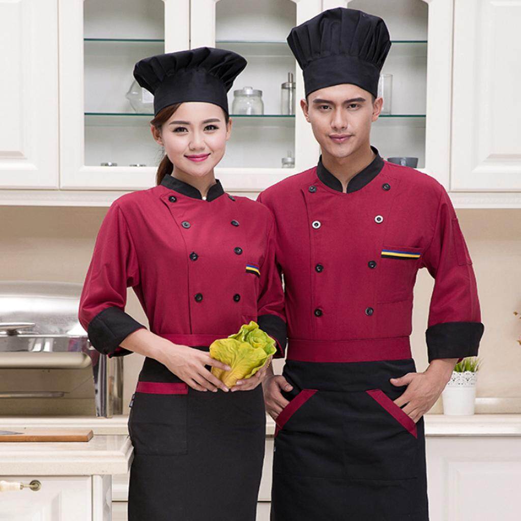 Red on sale chef uniform