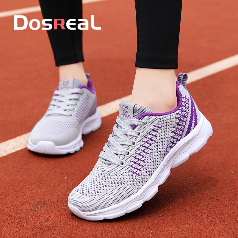 DOSREAL Shoes For Women On Sale Breathable Women Sneakers Walking Shoes Comfort Lightweight Casual Sport Shoes Lace Up Women Shoes