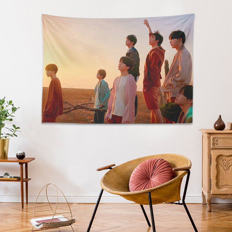 WEHOME BTS Composite Background Wall Hanging Tapestry Digital Printing (100X70)