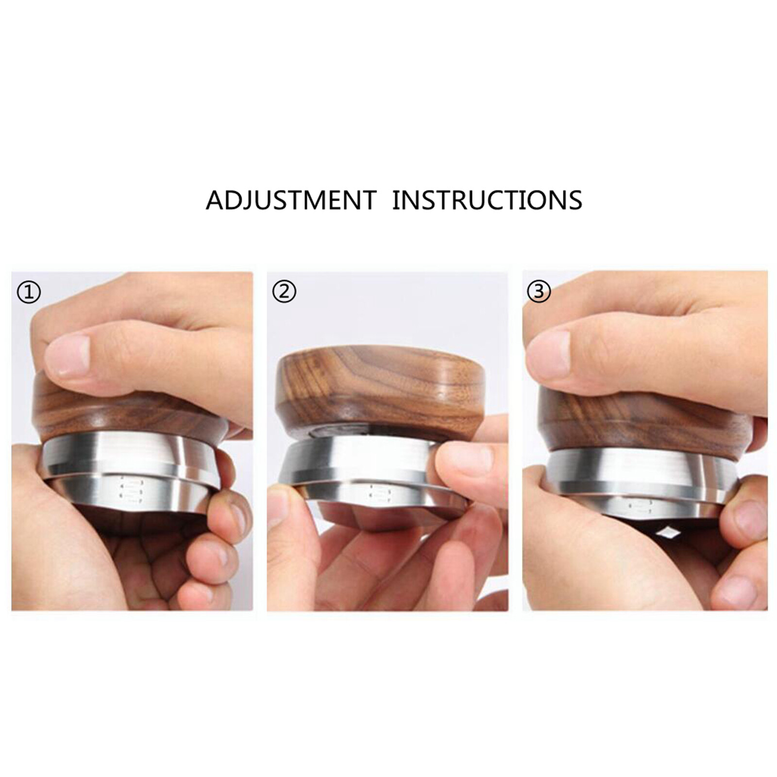 Blesiya Coffee Distributor Leveler Tool Adjustable Height Coffee Tamper