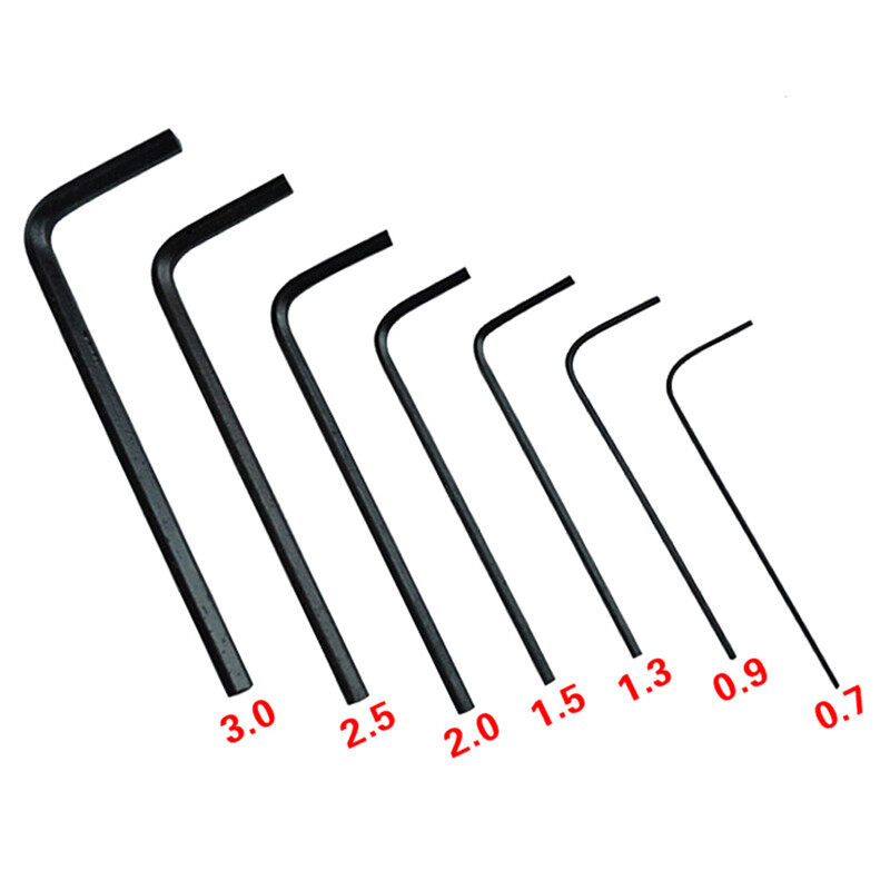 Bộ khóa lục giác lục giác mini 7 cái/lốc 0.7mm-3mm Tuốc nơ vít cờ lê Bộ công cụ