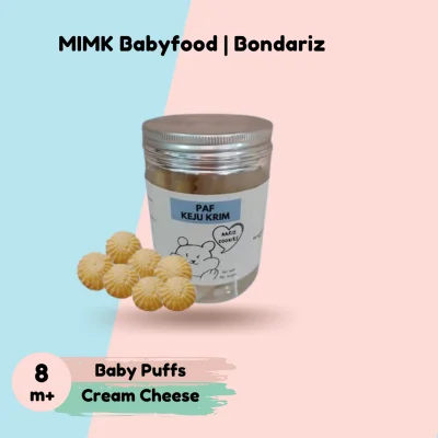 MIMK BABYFOOD Cream Cheese Puff by Bondariz Paf Krim Keju 80g (8m+) Melt in Mouth Baby Snack
