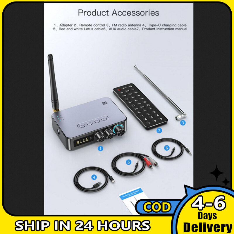 🔥100%Authentic🔥M9 Pro Bluetooth-compatible 5.1 Audio Receiver Transmitter 3.5mm Auxiliary Wireless Music Adapter FM Radio Player【Return within 15 days】