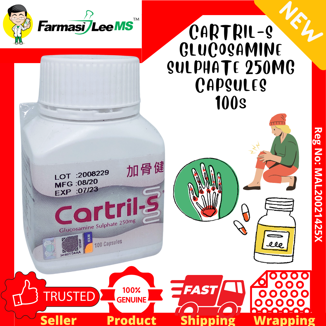 CartrilS Glucosamine Sulphate 250mg Capsules 100s (EXP 07/2023) Lazada