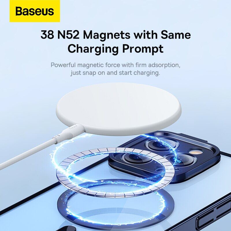 Baseus Magnetic Plating Case + Screen Protector For iPhone 14 Pro Max 2022 New Protective Phone Case Transparent Shockproof Magnet Back Cover Funda