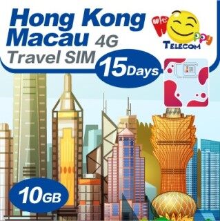 Happy - Sim Du Lịch Dữ Liệu 4G 10GB Hồng Kông & Macau 15 Ngày thumbnail