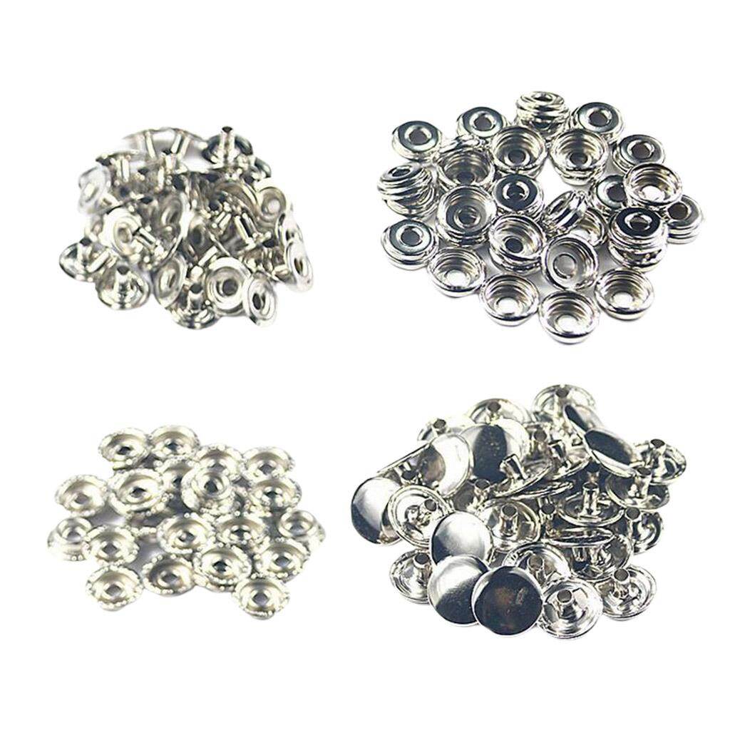 MagiDeal 50x Snap Chốt Bấm Nút Cho Áo Khoác Da Quần Jean Túi Mây